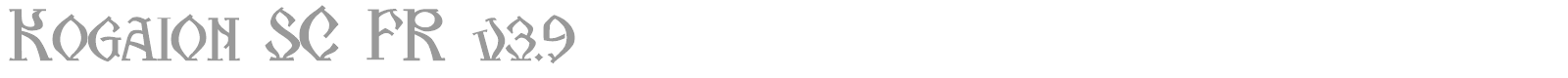 Kogaion SC FR font preview